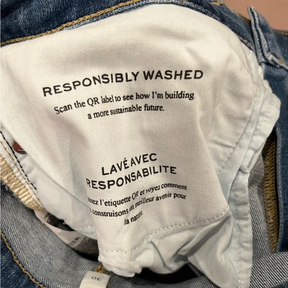 NWT Frame Denim Le Easy Flare Jeans Undone Hem Drizzle 30 - Picture 7 of 8